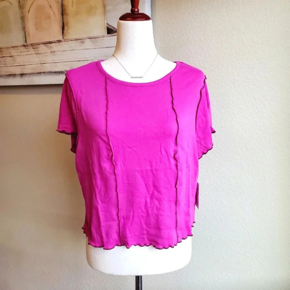 SO Tops - SO | Short Sleeve Seamed Tee in Orchid sz 2X